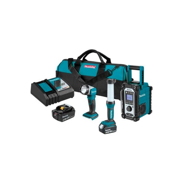 Makita Makita LXT Cordless Emergency Preparedness 3-Pc. Combo Kit, 5.0Ah, 18V, Lithium-Ion XT338T - main